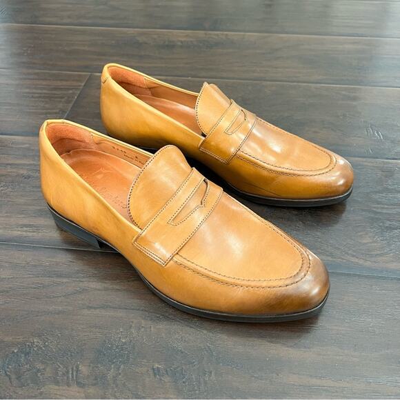 Wolf & Shepherd Mens leather penny loafers size 8 made in Portugal 🇵🇹 - Picture 4 of 7